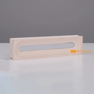 undefined-Ovalis White Concrete Jali Code39977 100x400x60mm 4Pc