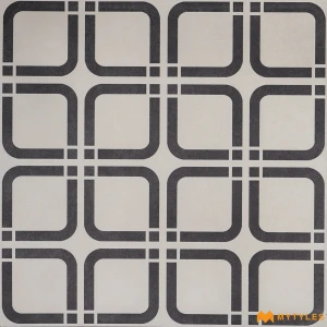 Rounded Grid Grey Moroccan Tile Code41239
