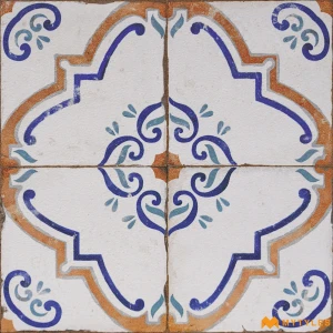 undefined-Moorish Antiqued White GHR Ceramic Moroccan Tile Code40767 300x300mm 11Pc
