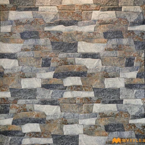 undefined-Rock Ridge Grey Ceramic Elevation Wall Tile Code39867 300x550mm 4Pc