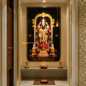 undefined-Lord Lakshmi Venkateshwara Wall Poster Tile Code38236 (600x1200mm, Matt)