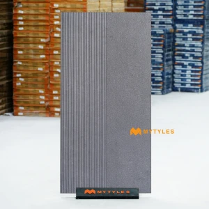 Grey Split Panel Fluted Wall Tile Code40365