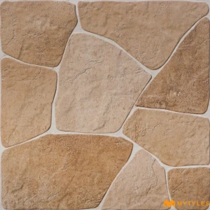 undefined-Vitrified Brown Digital Parking Floor and Wall Tile Code38337 (400x400mm, Matt)