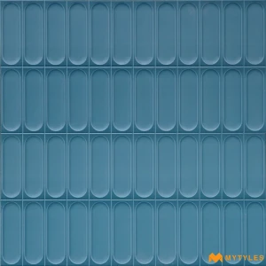 undefined-Steel Blue Capsule Matt Ceramic Wall Tile Code40288 300x600mm 6Pc Pack