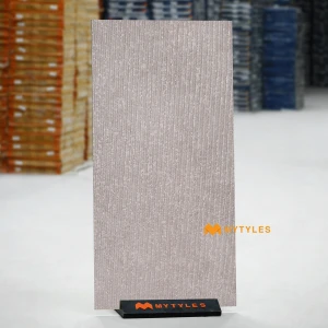 Grey Linear Stripe Vitrified Textured Wall Tile Code40451