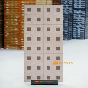 undefined-Sand Beige Square Grid Granula Vitrified Tile Code40466 600x1200mm 2Pc