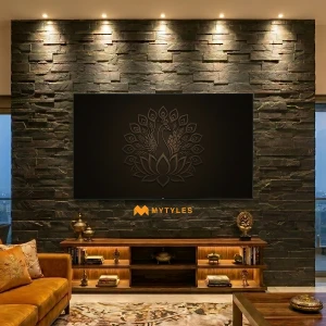 undefined-Natural Stone Wall Cladding Code16429 (150x600mm, Stone) - MYT042 (Jack Black)