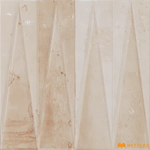 Abstract Cream Prism Geometric Wall Tile Code39426