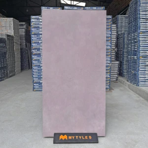 undefined-Smoky Lavender Rustic Vitrified Plain Color Tile Code40398 600x1200mm 2Pc