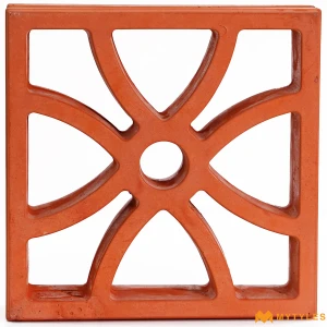 undefined-Petal Terracotta Concrete Jali Code39980 200x200x60mm 5Pc