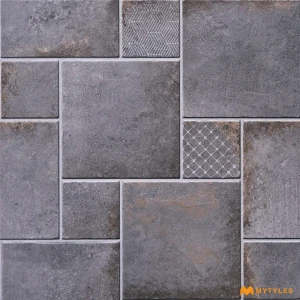 undefined-Vitrified Gray Digital Parking Floor and Wall Tile Code38376 (400x400mm, Matt)