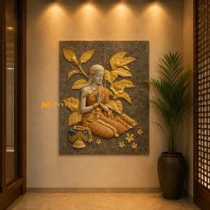 undefined-Poster Wall Tile Set - Welcome Lady KM913 Code8329 (4x5 Feet, Matt, 10Pcs)