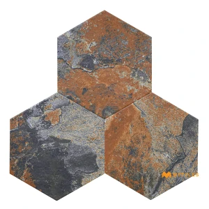 undefined-Vitrified Hexagon Floor and Wall Tile Code39091 (220x255mm, Matt)
