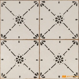 undefined-Beige Floral Trellis GHR Ceramic Moroccan Tile Code40749 300x300mm 11Pc