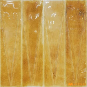 Mustard Yellow Prism Geometric Wall Tile Code39428