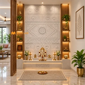 undefined-Minimalist White Lippan Art Mirror Mural Tile Code40853 1200x1800mm 3Pc