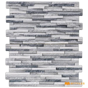 undefined-Grey Split Face Ledger Matt Ceramic Elevation Wall Tile Code39863 300x550mm 4Pc