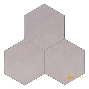 undefined-Vitrified Gray Hexagon Floor and Wall Tile Code39085 (220x255mm, Matt)