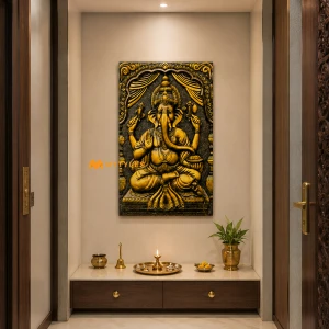 undefined-Vitrified Ganesha Poster Wall Tile Code23510 (600x900mm, Glossy)