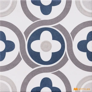 undefined-Vitrified Blue Moroccan Floor and Wall Tile Code38654HL2 (200x200mm, Granula)