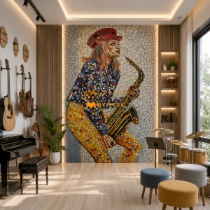 Trumpet Lady Poster Tile Code36057