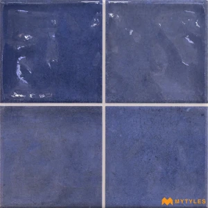 undefined-Vitrified Blue Subway Floor and Wall Tile Code38529 (200x200mm, Luster Gloss)