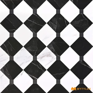 White Black Harlequin Moroccan Tile Code39813 